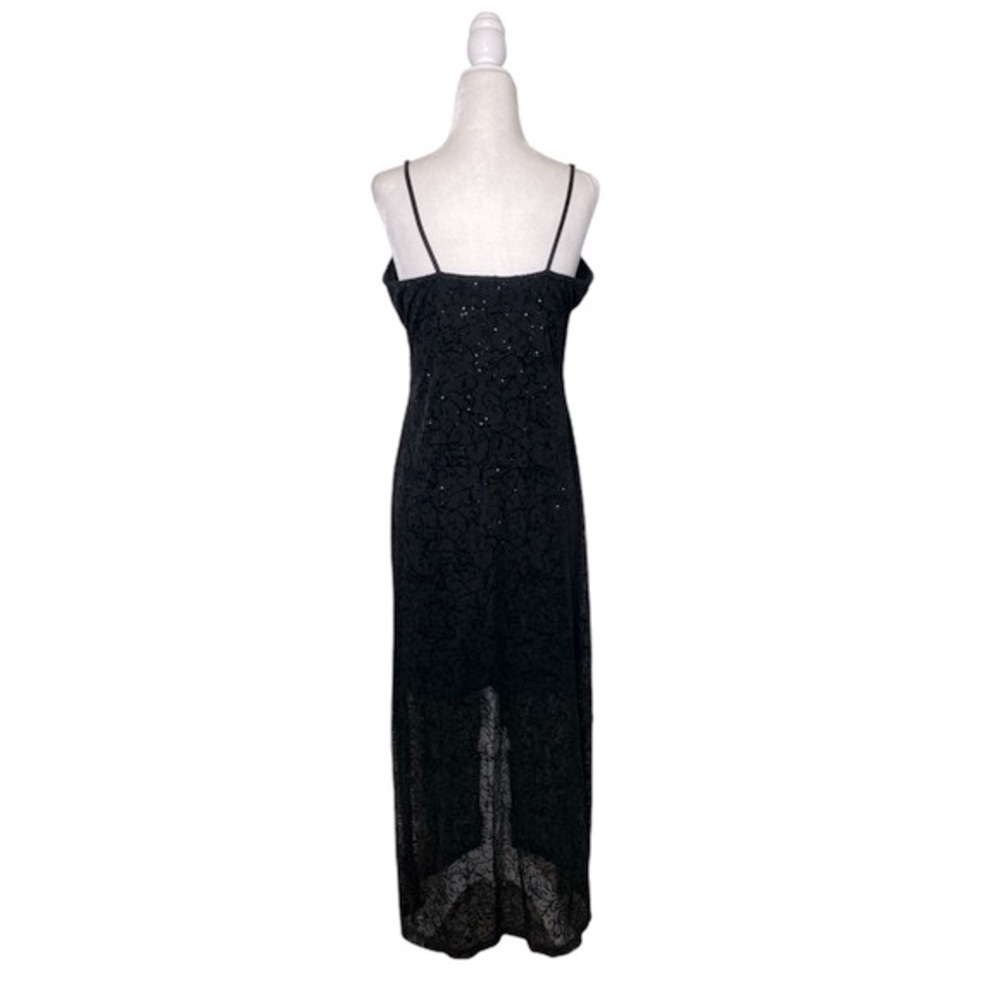 Vintage 90’s long black sparkly goth girl dress - Picture 3 of 12